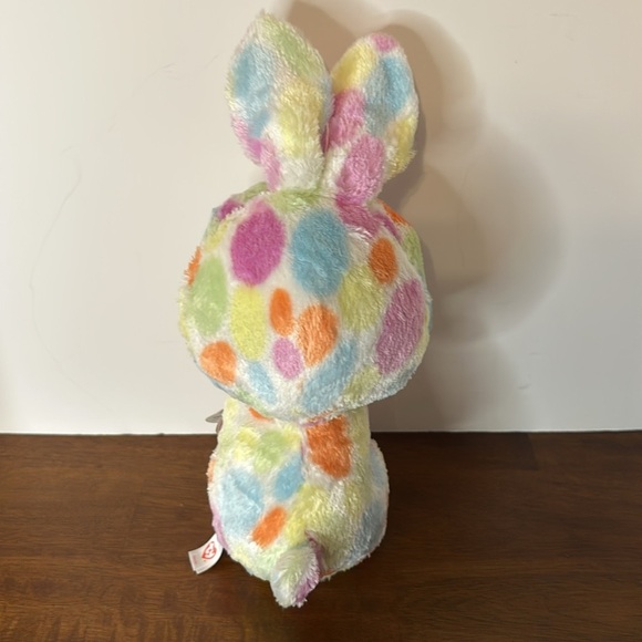 Ty Colorful Plush Bunny with Sparkly Ears - Picture 5 of 11